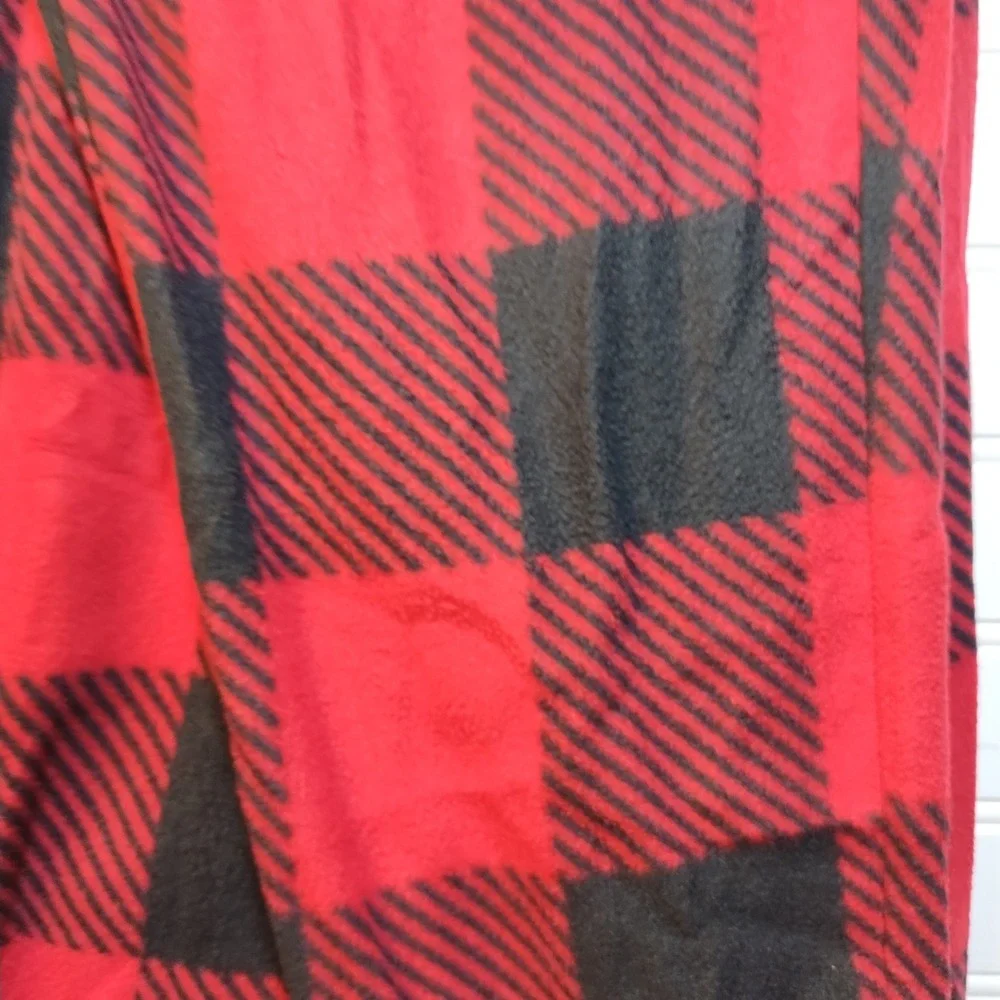 Holiday Time Women Pajama Set LG Dont Wake Bear Plaid Long Sleeve Pant Sleepwear